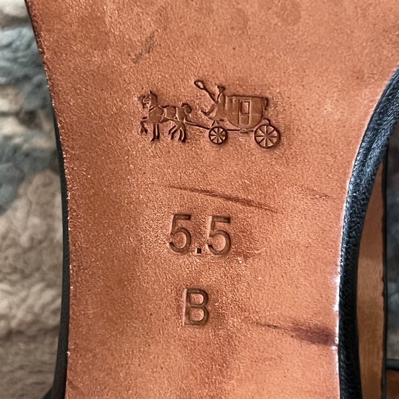 Coach Izzy Woven T-Strap High Heel Sandals Size 5.5 black - Picture 3 of 8